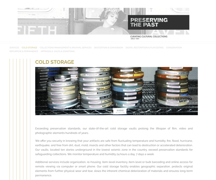 Cold Storage - Preserving The Past, LLC